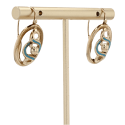 Boucles d'oreilles Dormeuses en or jaune et émail - Castafiore