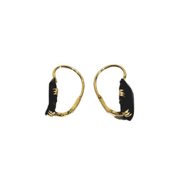 Boucles d’oreilles Dormeuses en or jaune et onyx - Castafiore