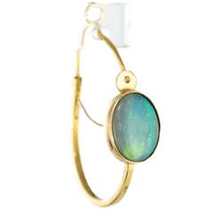 Boucles d'oreilles Dormeuses en or jaune et opales - Castafiore