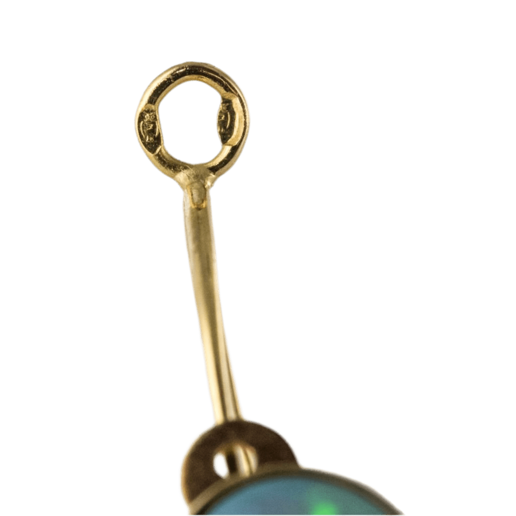 Boucles d'oreilles Dormeuses en or jaune et opales - Castafiore