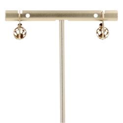 Boucles d'oreilles Dormeuses en or jaune et or blanc - Castafiore