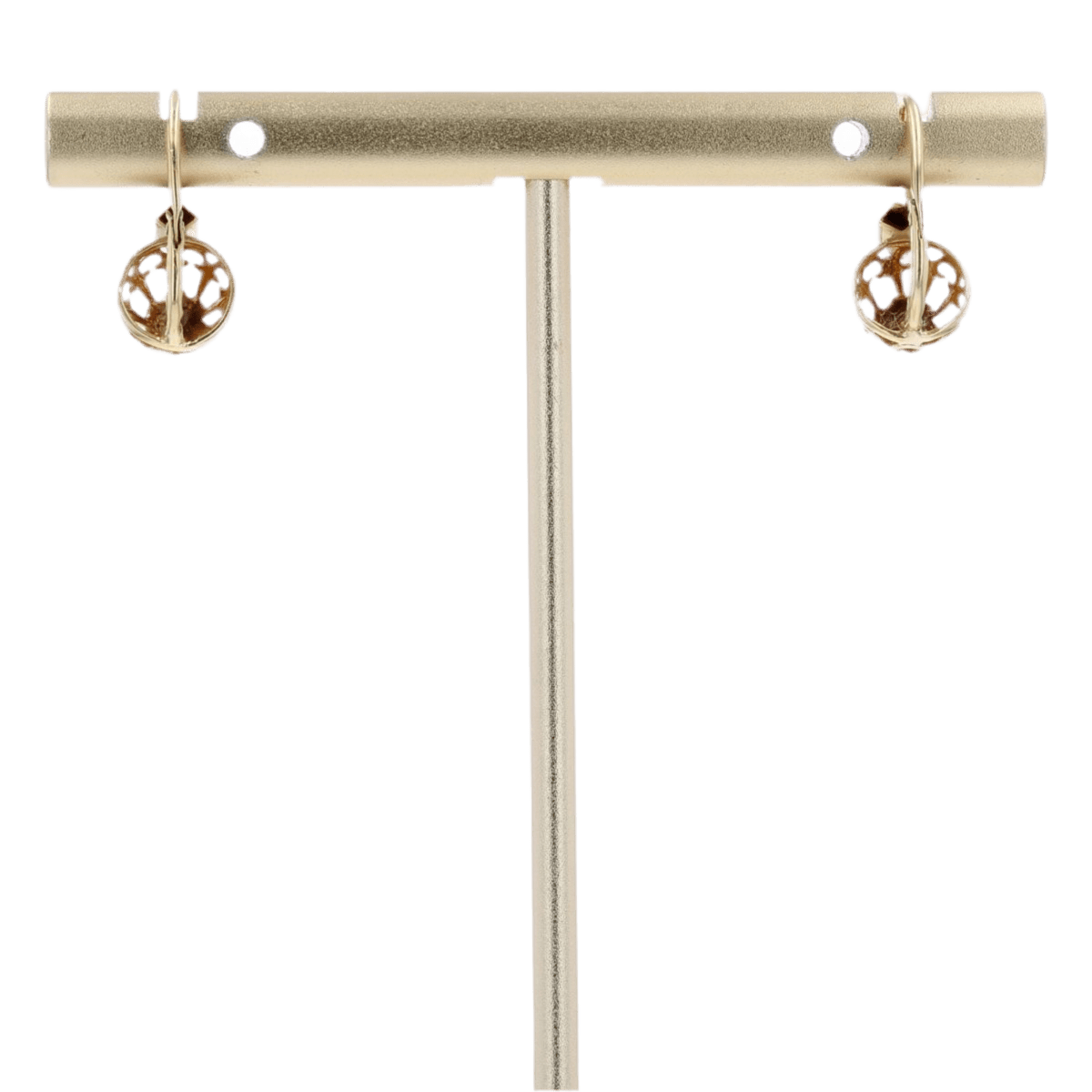 Boucles d'oreilles Dormeuses en or jaune et or blanc - Castafiore