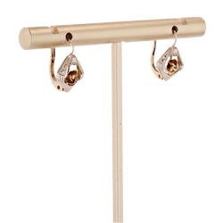 Boucles d'oreilles Dormeuses en or jaune et or blanc - Castafiore