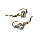 Boucles d’oreilles Dormeuses en or jaune et or blanc et diamants - Castafiore