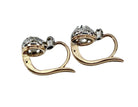 Boucles d’oreilles Dormeuses en or jaune et or blanc et diamants - Castafiore