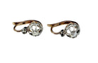 Boucles d’oreilles Dormeuses en or jaune et or blanc et diamants - Castafiore