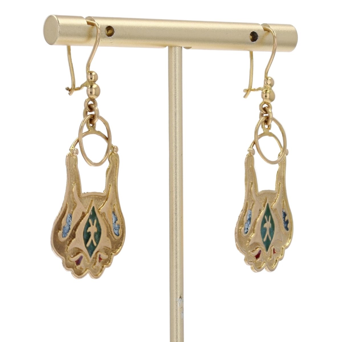 Boucles d'oreilles Dormeuses en or jaune et perles - Castafiore