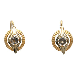 Boucles d'oreilles Dormeuses en or jaune et saphirs - Castafiore