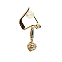 Boucles d'oreilles Dormeuses en or jaune et saphirs - Castafiore