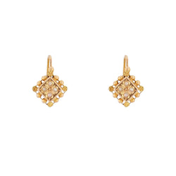 Boucles d'oreilles Dormeuses en or jaune, or rose et perles - Castafiore