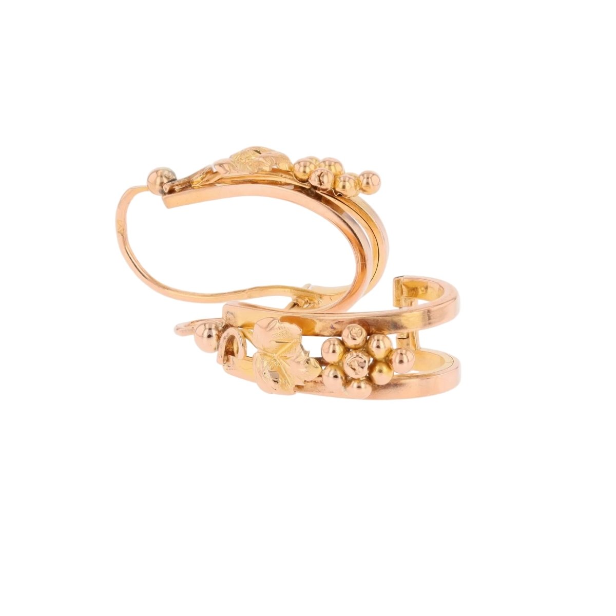 Boucles d'oreilles Dormeuses en or rose - Castafiore
