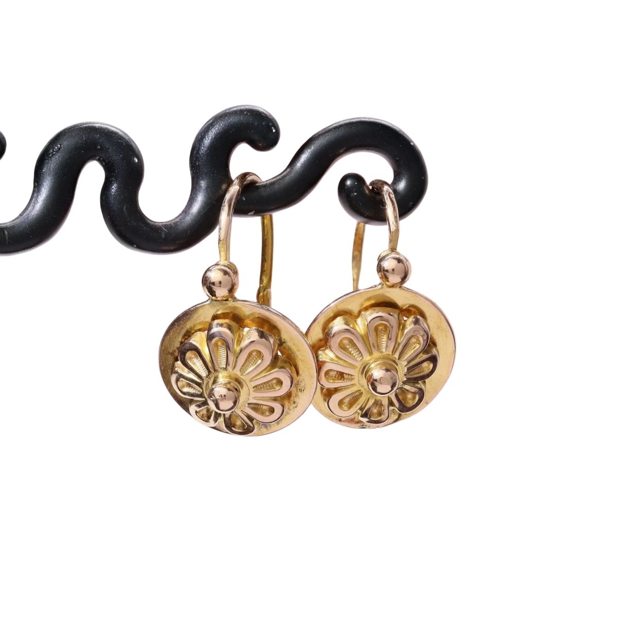 Boucles d'oreilles Dormeuses en or rose - Castafiore