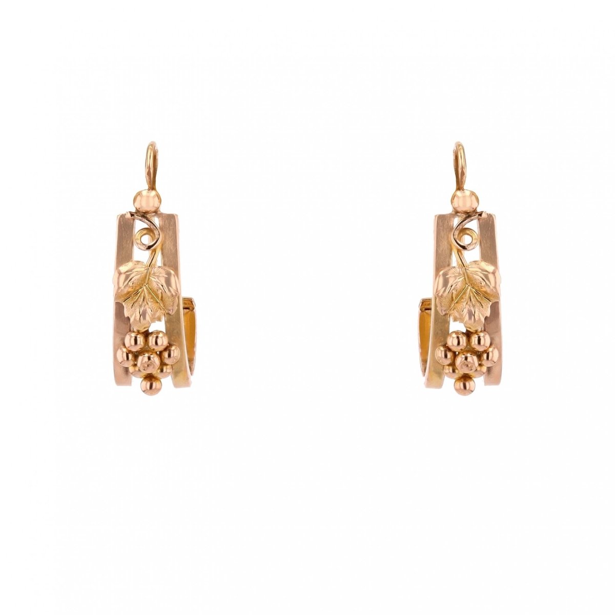 Boucles d'oreilles Dormeuses en or rose - Castafiore