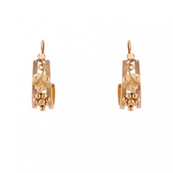 Boucles d'oreilles Dormeuses en or rose - Castafiore