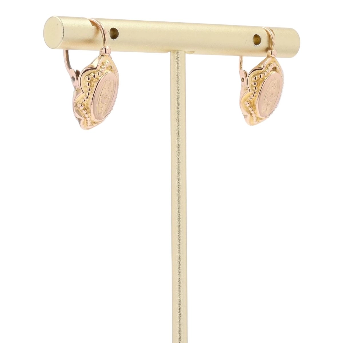 Boucles d'oreilles Dormeuses en or rose - Castafiore