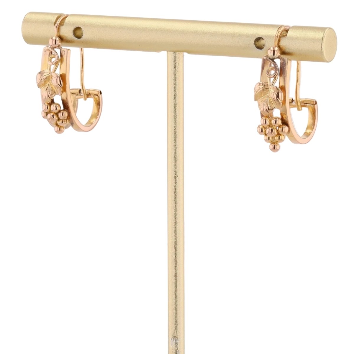 Boucles d'oreilles Dormeuses en or rose - Castafiore