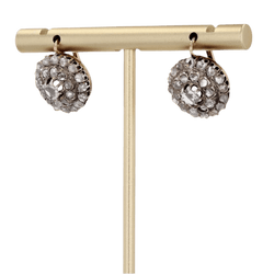 Boucles d'oreilles Dormeuses en or rose, argent et diamants - Castafiore