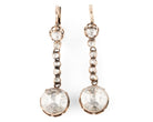 Boucles d'oreilles Dormeuses en or rose, argent, et diamants. Circa 1860 - Castafiore