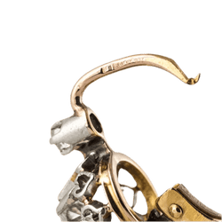 Boucles d'oreilles Dormeuses en or rose et diamants - Castafiore