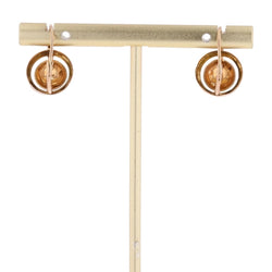 Boucles d'oreilles Dormeuses en or rose et perles - Castafiore