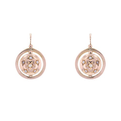 Boucles d'oreilles Dormeuses en or rose et perles - Castafiore