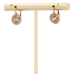 Boucles d'oreilles Dormeuses en or rose et perles - Castafiore