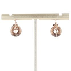 Boucles d'oreilles Dormeuses en or rose et perles - Castafiore