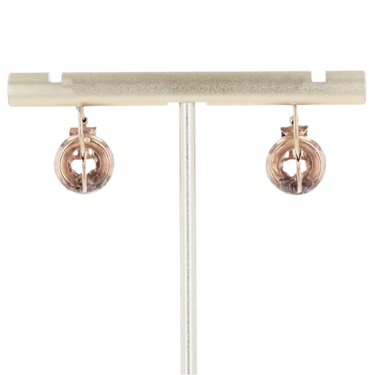 Boucles d'oreilles Dormeuses en or rose et perles - Castafiore