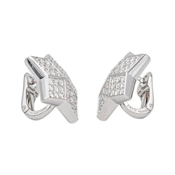 Boucles d'oreilles Dormeuses FRED "Lucifer" en or blanc et diamants - Castafiore