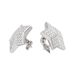 Boucles d'oreilles Dormeuses FRED "Lucifer" en or blanc et diamants - Castafiore