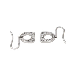 Boucles d'oreilles Dormeuses FRED "Success" en or blanc et diamants - Castafiore