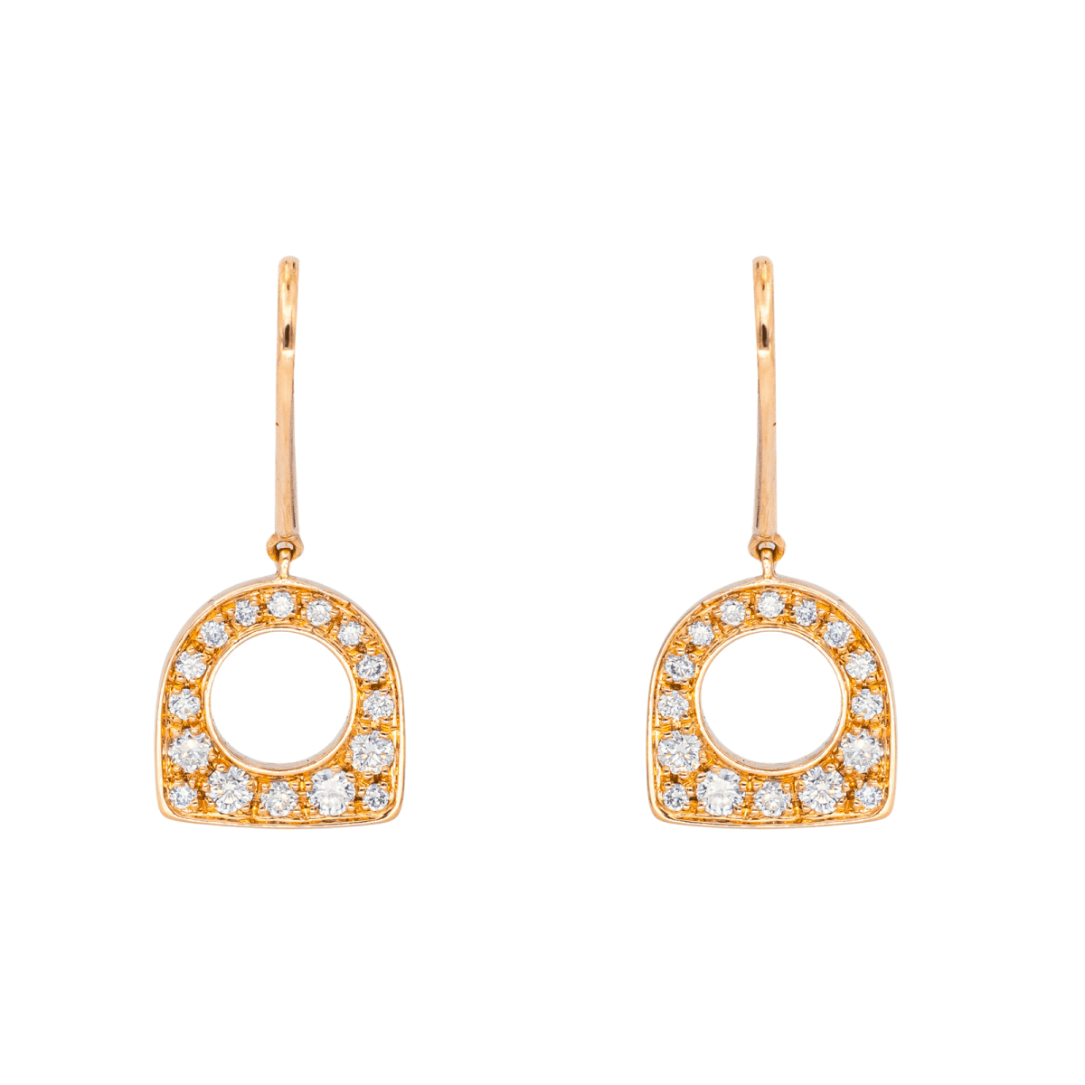 Boucles d'oreilles Dormeuses FRED "Success" en or rose et diamants - Castafiore