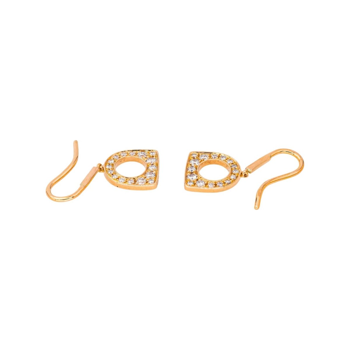 Boucles d'oreilles Dormeuses FRED "Success" en or rose et diamants - Castafiore