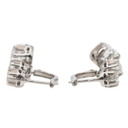 Boucles d'oreilles Dormeuses Or blanc Diamant - Castafiore