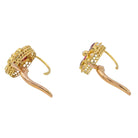 Boucles d'oreilles Dormeuses Or jaune Rubis - Castafiore