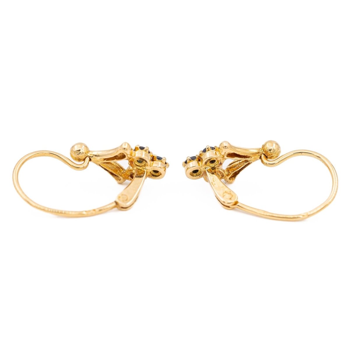 Boucles d'oreilles Dormeuses or jaune Saphir - Castafiore