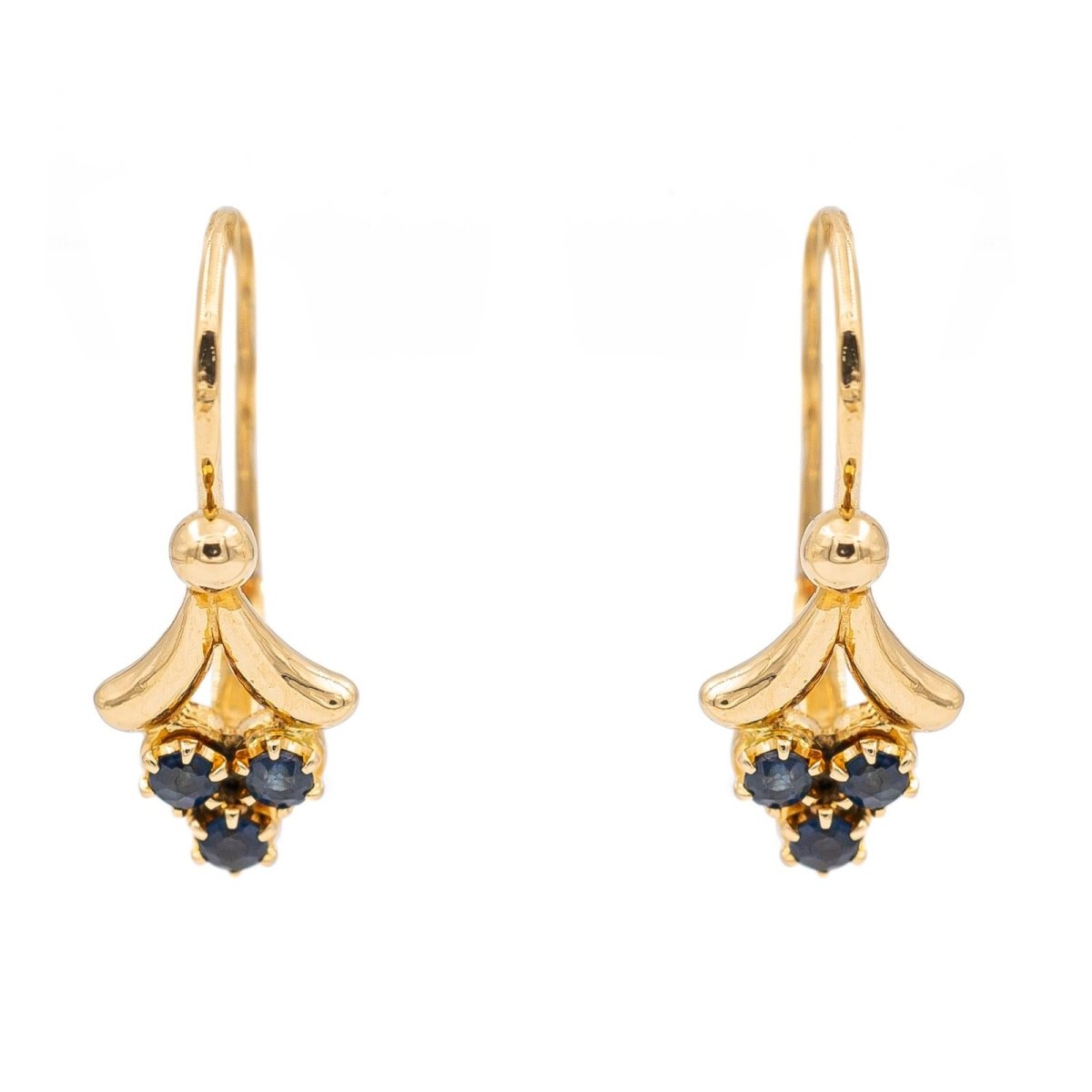Boucles d'oreilles Dormeuses or jaune Saphir - Castafiore