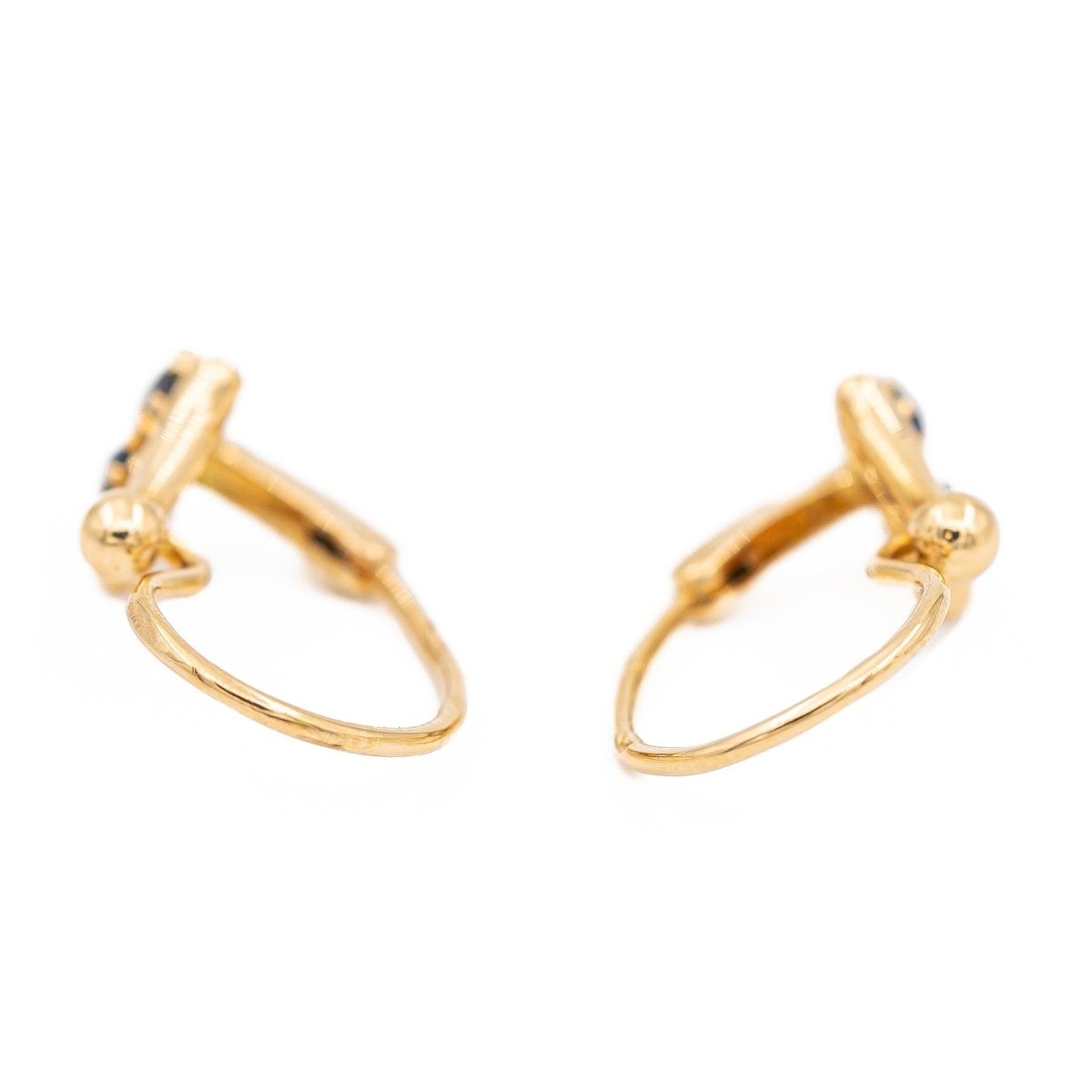 Boucles d'oreilles Dormeuses or jaune Saphir - Castafiore