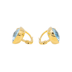 Boucles d'oreilles Dormeuses Or Jaune Topaze Birolette - Castafiore