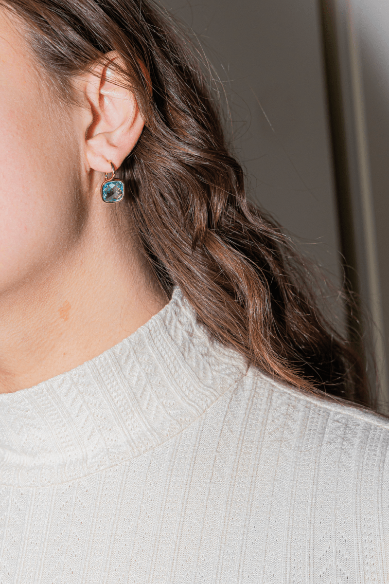 Boucles d'oreilles Dormeuses Or Jaune Topaze Birolette - Castafiore