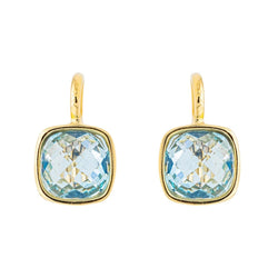 Boucles d'oreilles Dormeuses Or Jaune Topaze Birolette - Castafiore