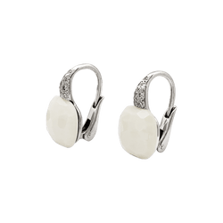 Boucles d'oreilles Dormeuses POMELLATO "Capri" en or blanc et diamants - Castafiore