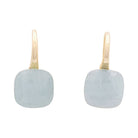 Boucles d'oreilles Dormeuses POMELLATO "Nudo Classic" en or jaune et aigue - marine laiteuse - Castafiore