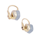 Boucles d'oreilles Dormeuses POMELLATO "Nudo Classic" en or jaune et aigue - marine laiteuse - Castafiore