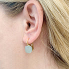 Boucles d'oreilles Dormeuses POMELLATO "Nudo Classic" en or jaune et aigue - marine laiteuse - Castafiore