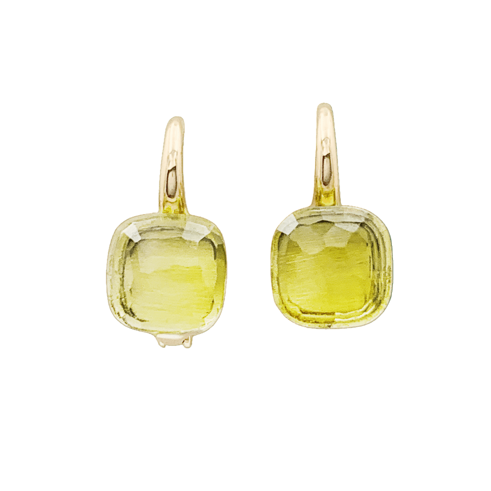 Boucles d'oreilles Dormeuses POMELLATO "Nudo" en or rose, or blanc et quartz - Castafiore
