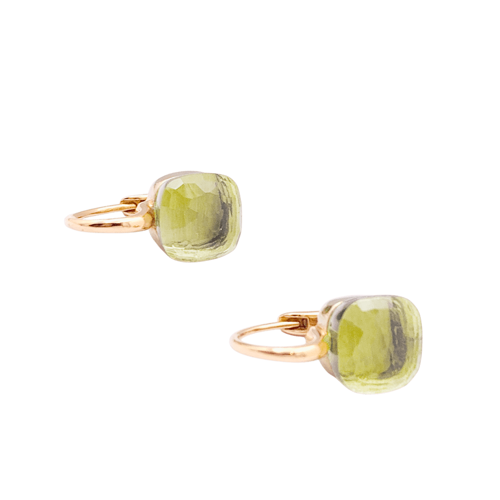 Boucles d'oreilles Dormeuses POMELLATO "Nudo" en or rose, or blanc et quartz - Castafiore