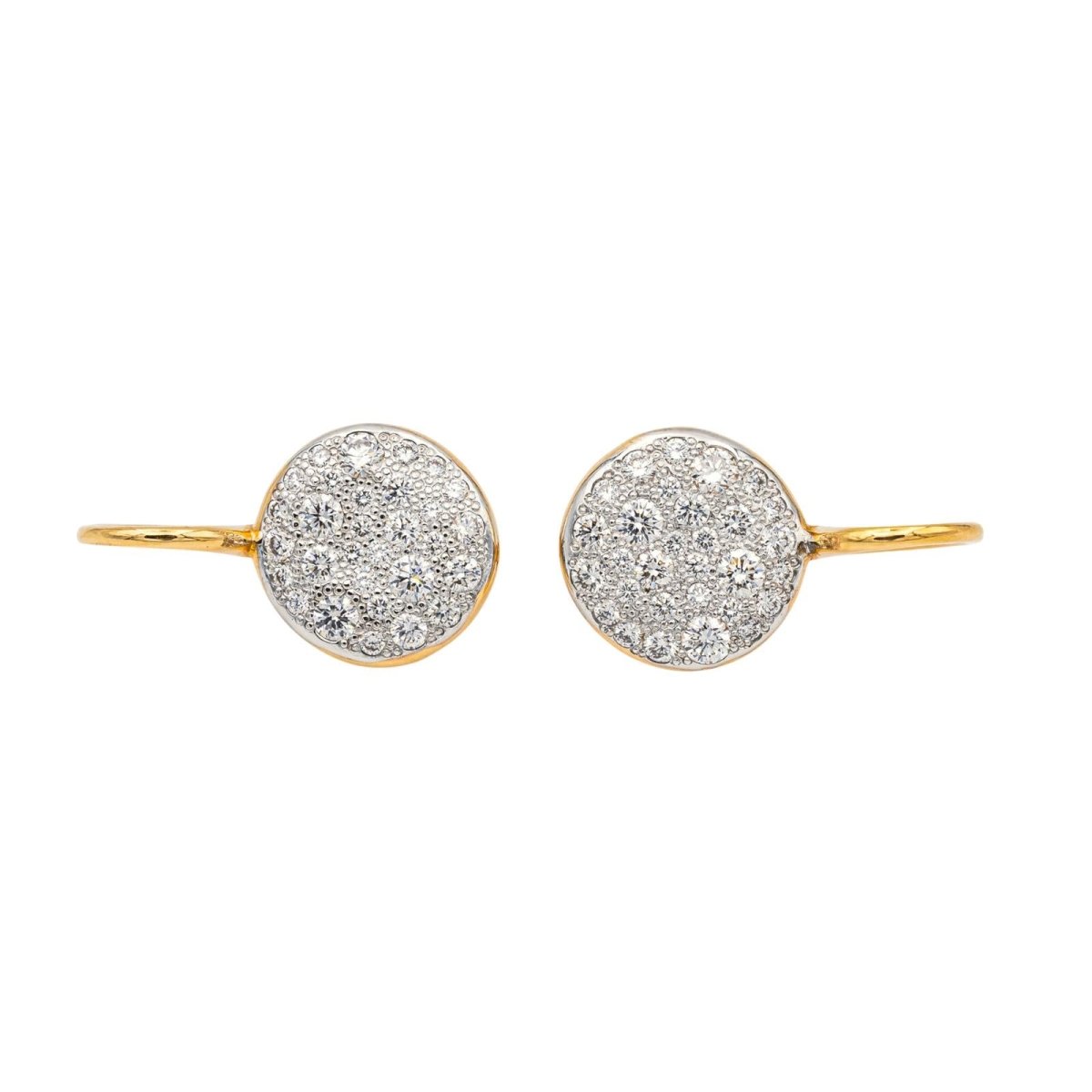 Boucles d'oreilles Dormeuses POMELLATO "Sabbia" en or rose, or blanc et diamants - Castafiore