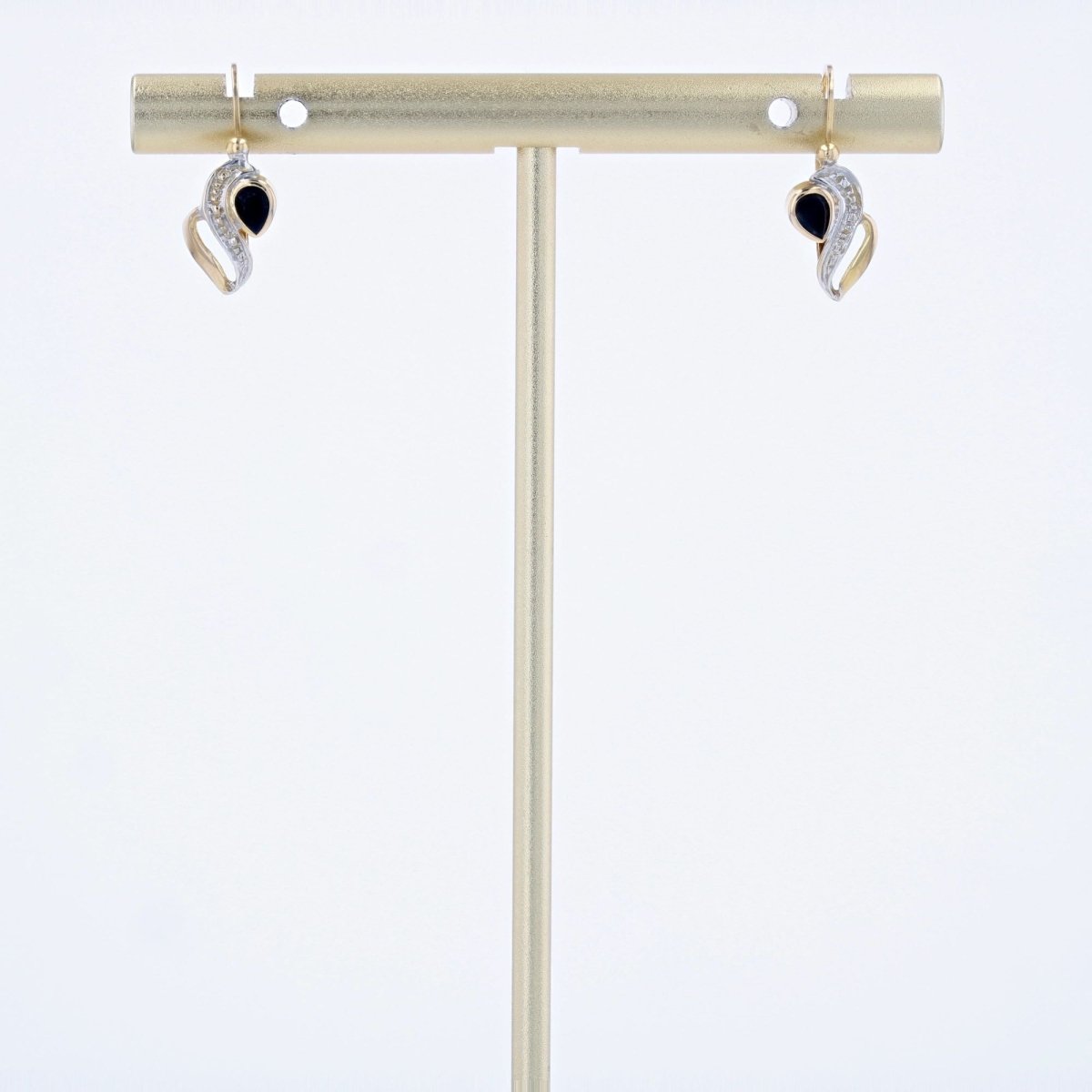 Boucles d'oreilles DORMEUSES Saphirs en or jaune - Castafiore