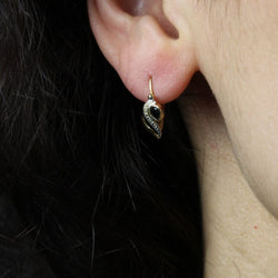 Boucles d'oreilles DORMEUSES Saphirs en or jaune - Castafiore